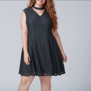 Lane Bryant NWT Lace Fit & Flair Choker Dress 28